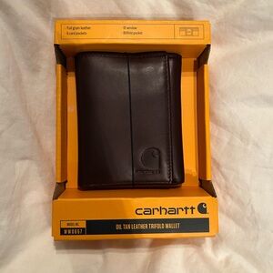 Carhartt Dark Brown Leather Trifold Wallet